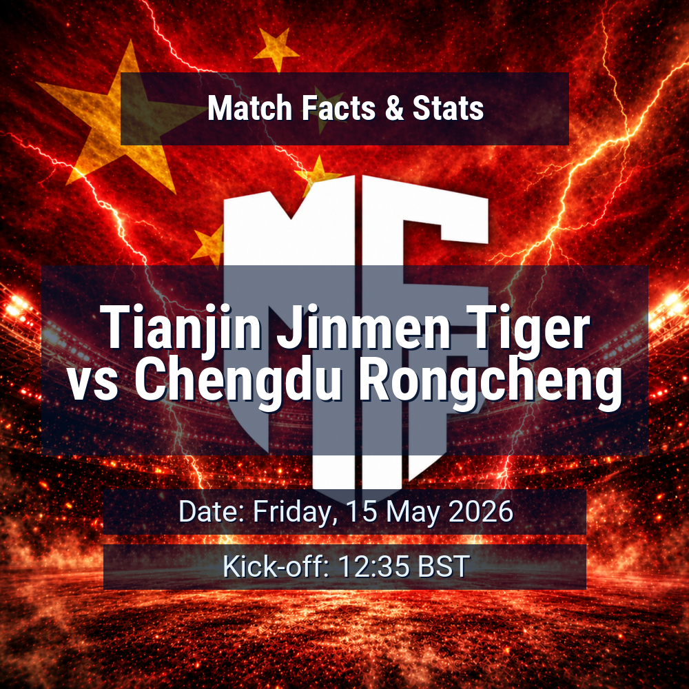 Tianjin Jinmen Tiger vs Chengdu Rongcheng: Predictions, Betting Odds, Lineups, Preview 1 Tianjin Jinmen Tiger vs Chengdu Rongcheng