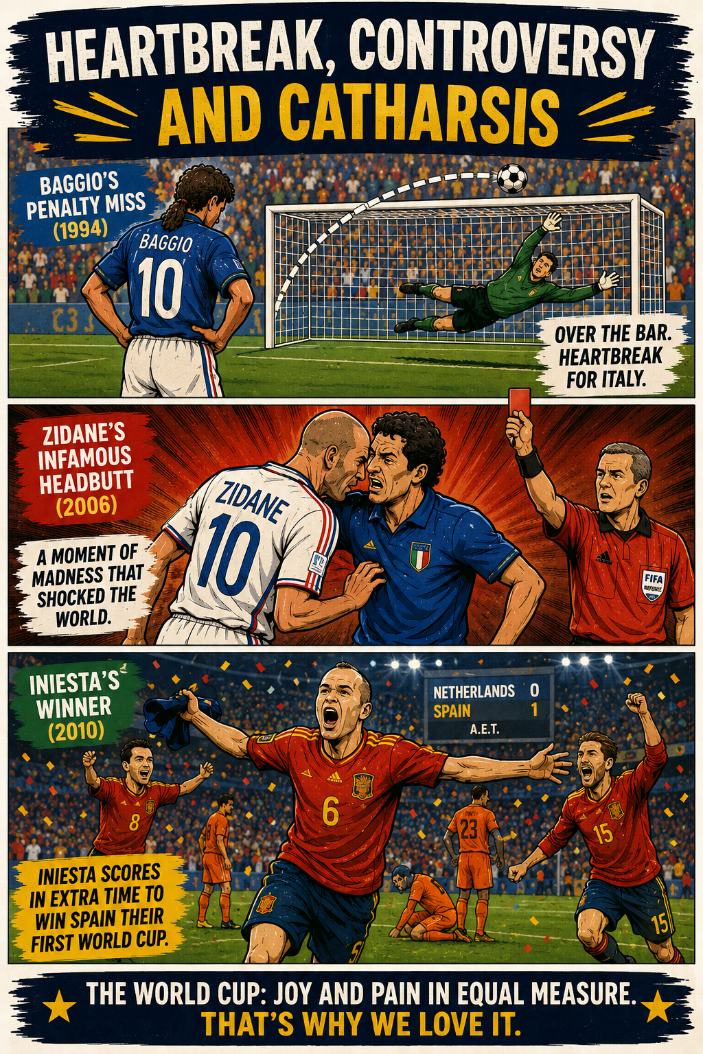 Iconic World Cup Moments 5 Heartbreak Controversy and Catharsis Baggio Penalty Miss