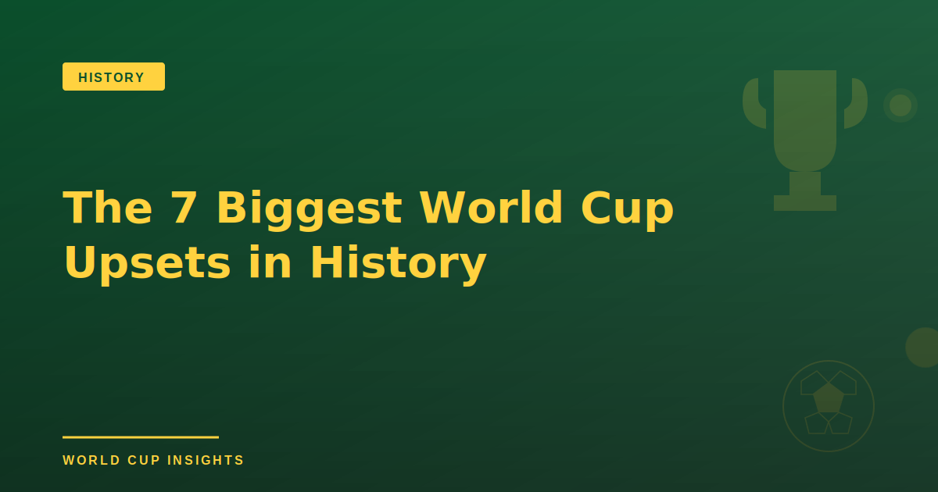 The 7 Biggest World Cup Upsets in History 13 The 7 Biggest World Cup Upsets in History