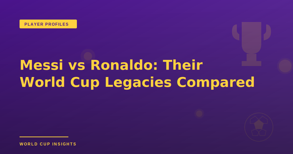 Messi vs Ronaldo: Their World Cup Legacies Compared 12 Messi vs Ronaldo: Their World Cup Legacies Compared