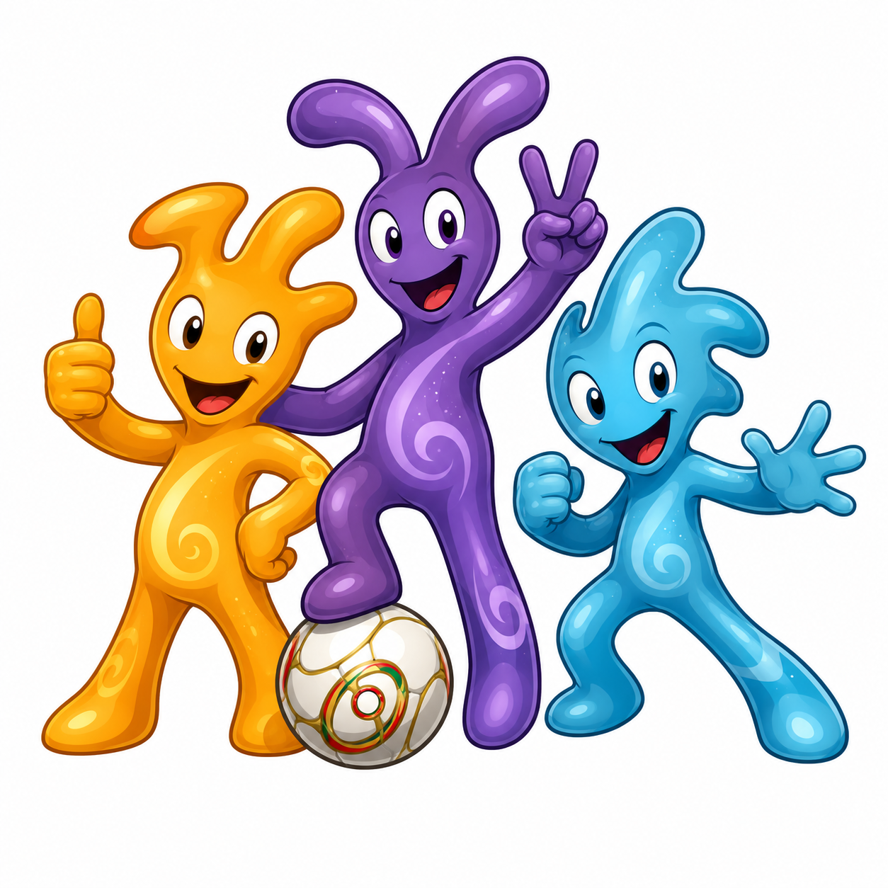 World Cup Ato, Kaz and Nik - FIFA World Cup 2002 Mascots World Cup Ato, Kaz and Nik mascot from the 2002 FIFA World Cup in Korea and Japan