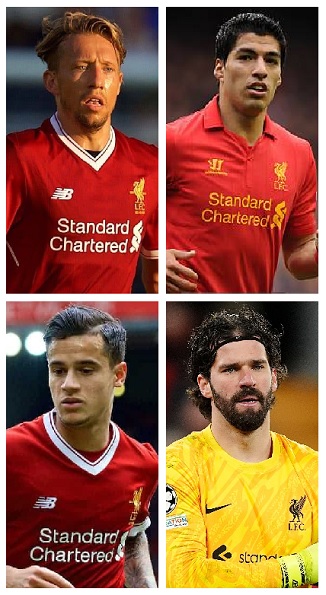 South American Liverpool Players of the Year