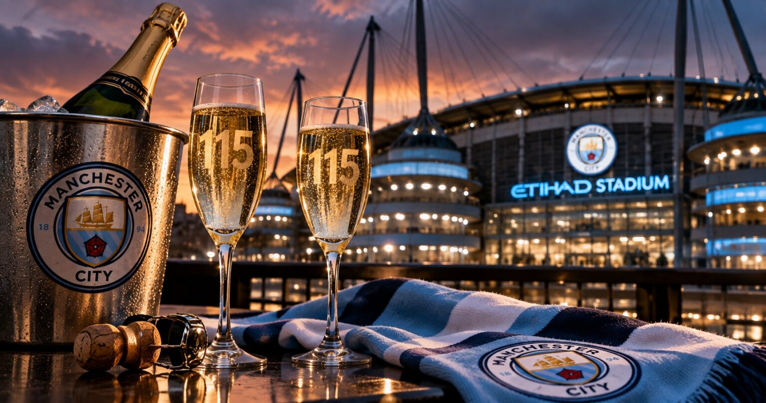 Manchester City 115 Charges: Shampagne Supernova as Verdict Confirmed 1 Manchester City 115 charges champagne scene outside the Etihad Stadium