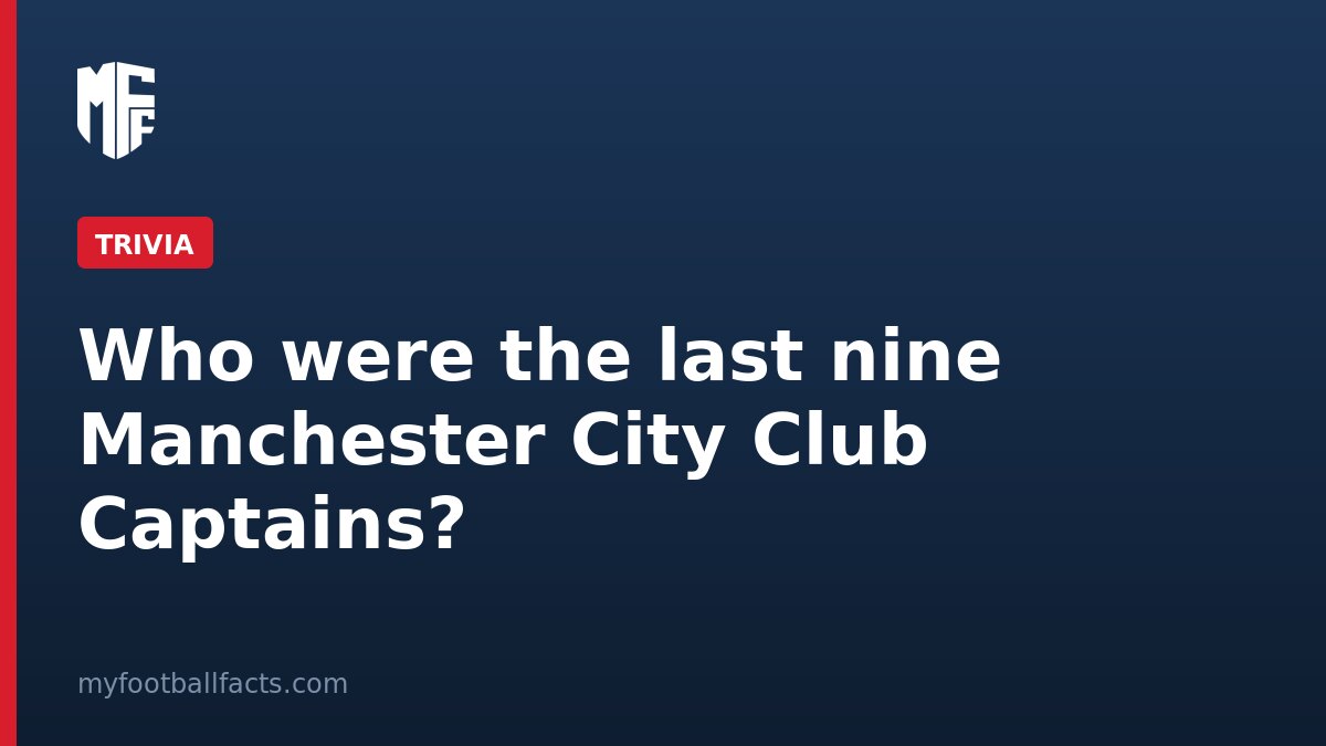 Who were the last nine Manchester City Club Captains?